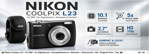 Nikon coolpix l23 1mp 5x - nikon,